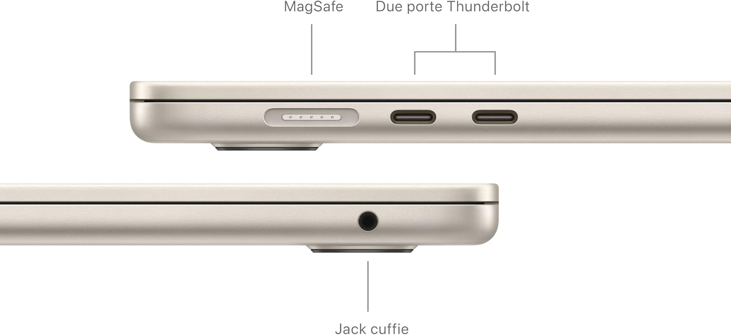 laptop MacBook Air 15" con chip M3 (2024): display Liquid Retina 15,3" - Notebook - Immagine 3
