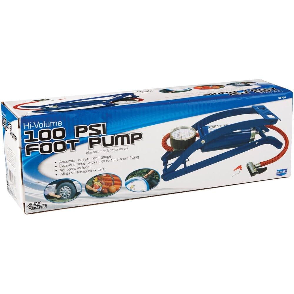 Amazon.com: Custom Accessories 57770 '100 PSI' Deluxe Foot Pump