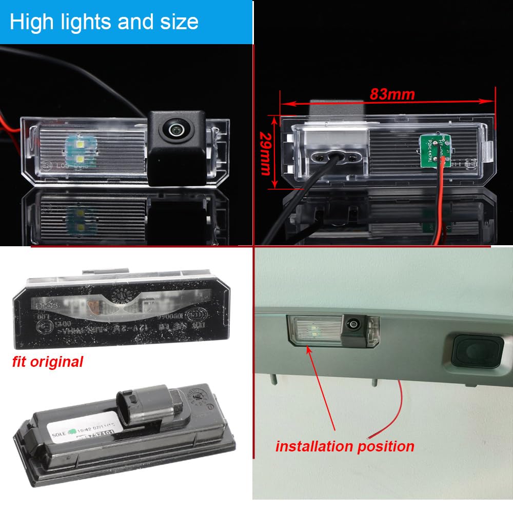 Auto HD, visione notturna, visione posteriore, sistema di retromarcia, telecamera di parcheggio, ricambio per Land Rover Range Rover Evoque Cabriolet Sport SUV LV L551 L538 L405 L494 2012-2019
