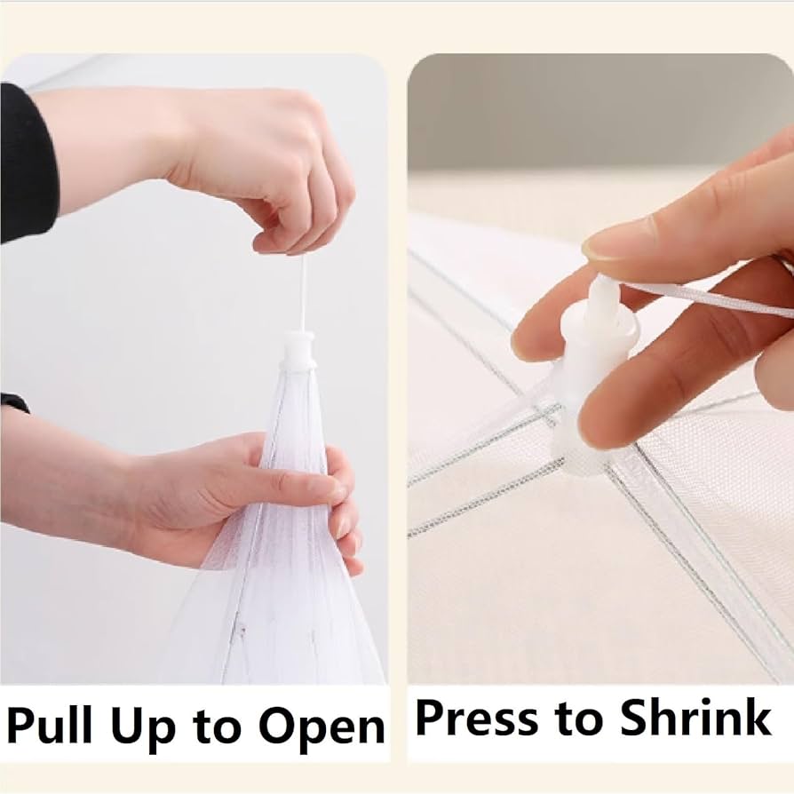 Pop Up Tent Anpro 5-Pack Pop-Up Food Covers - 1 XL (40") & 4 Standard (17")  Mesh Food Tents For Outdoor Dining Party Supplies