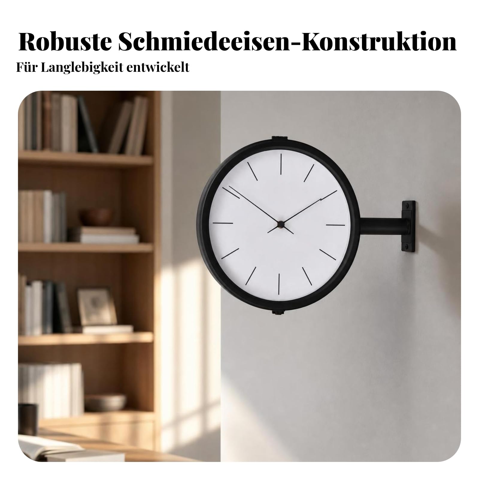Minimalistisch doppelseitige Bahnhofsuhr , color to 2 , -25 Zifferblatt