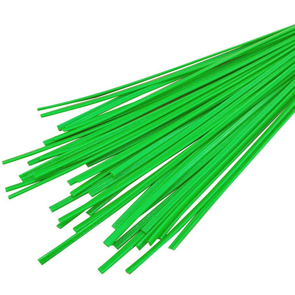 BDMRY Plastic Welding Rods,Plastic Welder Strips,Sticks HD-PE Material 50Pcs Red,Length:1meter Width * Thickness: : 5.2*2.5mm green