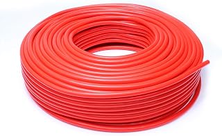 HPS HTSVH6-REDx5 Red 5' Length High Temperature Silicone Vacuum Tubing Hose (60 psi Maxium Pressure, 1/4" ID)