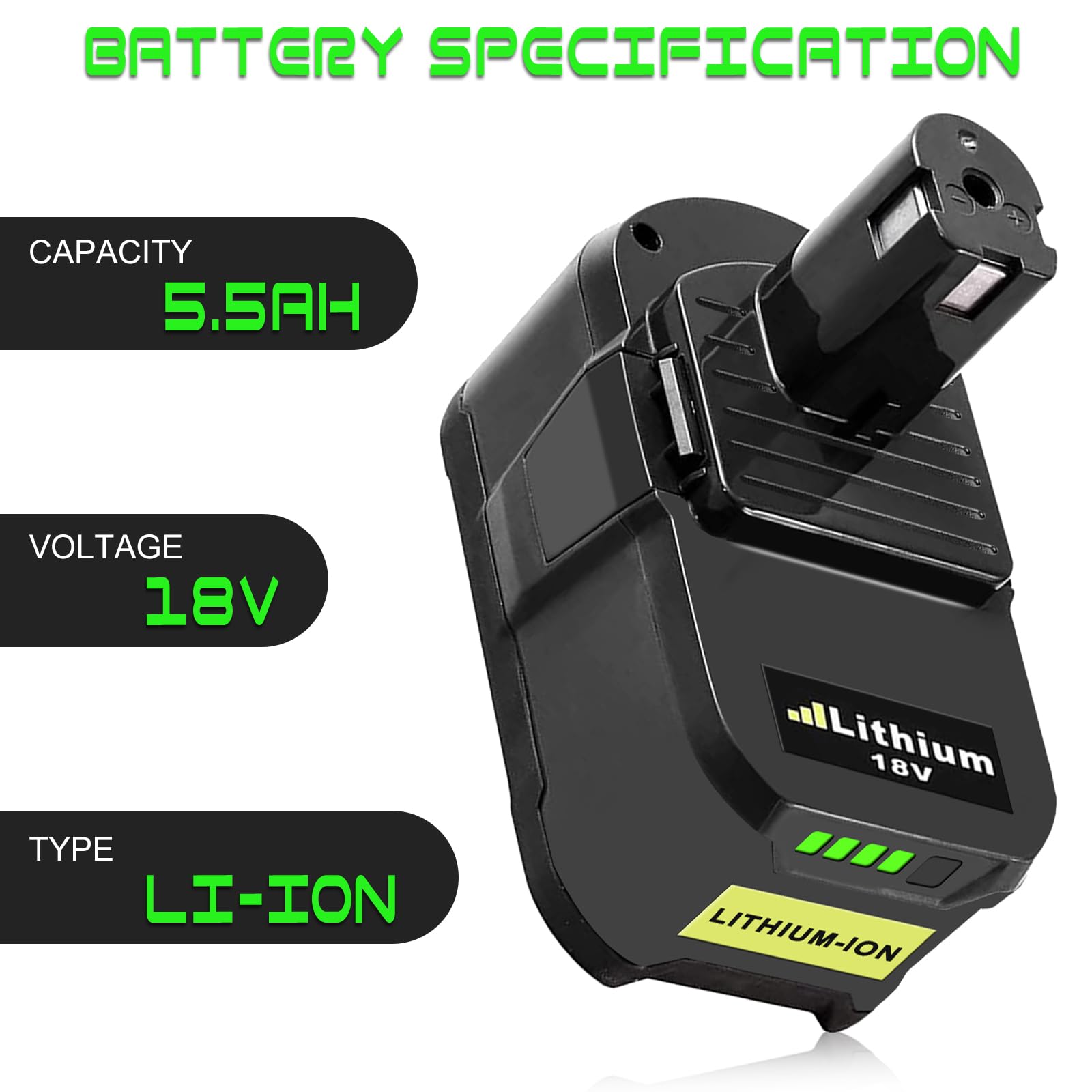Bonadget Batterie Lithium-ION 9.0Ah 18V pour Ryobi One Plus P102 P108 P189 P190 P197 P100 P107