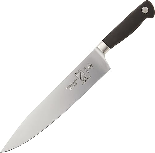 Cuchillo para carne forjado Mercer Culinary Genesis de 10 pulgadas Cuchillo de chef corto 254 cm reforzado Negro