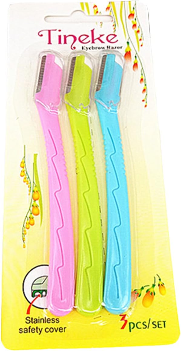 Eyebrow Razor - 3 PCS Razors for Women Eyebrow/Men's Shaver Razor Shaper Cheek Facial Hair Remover Peach Fuzz Shaver Women’s Trimmer Shaving Grooming Kit 50% off (3color)