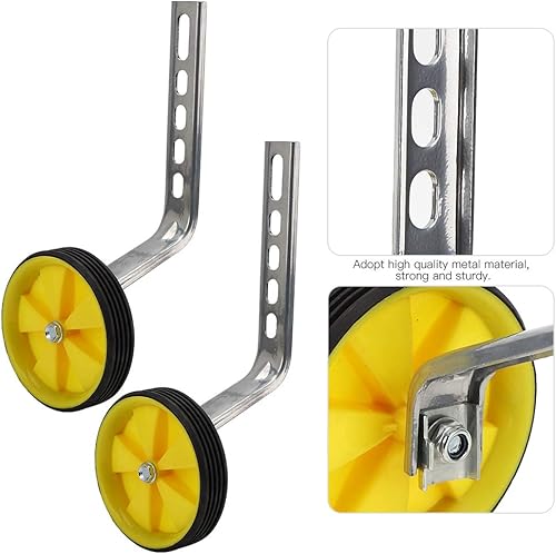 Miniatura 6 de Keenso Rueda auxiliar de bicicleta universal para niños, ruedas de apoyo para niños de 12, 14, 16, 18, 20 pulgadas, rueda de entrenamiento lateral
