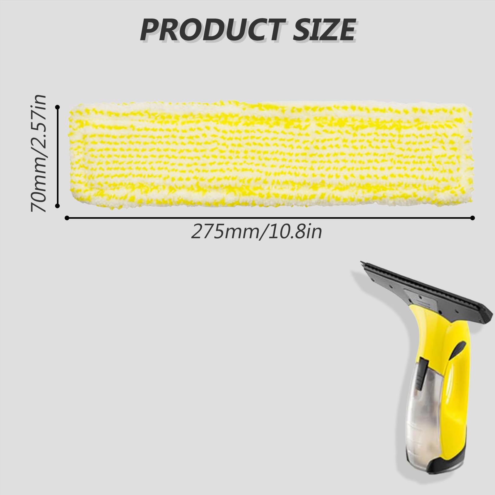 SaferCCTV 5 Pack Replacement Pads Compatible with Kärcher WV5/WV2 Window Vacuum Cleaner Accessories,Window Cleaner Replacement Parts,Replacement Microfibre Mop Cover,Window Vacuum Cleaner Accessories