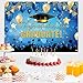 Congratulation Graduation Backdrop for Class of 2023 Blue, 70.86x43.31 Inch Congrats Grad Banner for College Graduation Party Decorations Blue Graduation Party Decorations