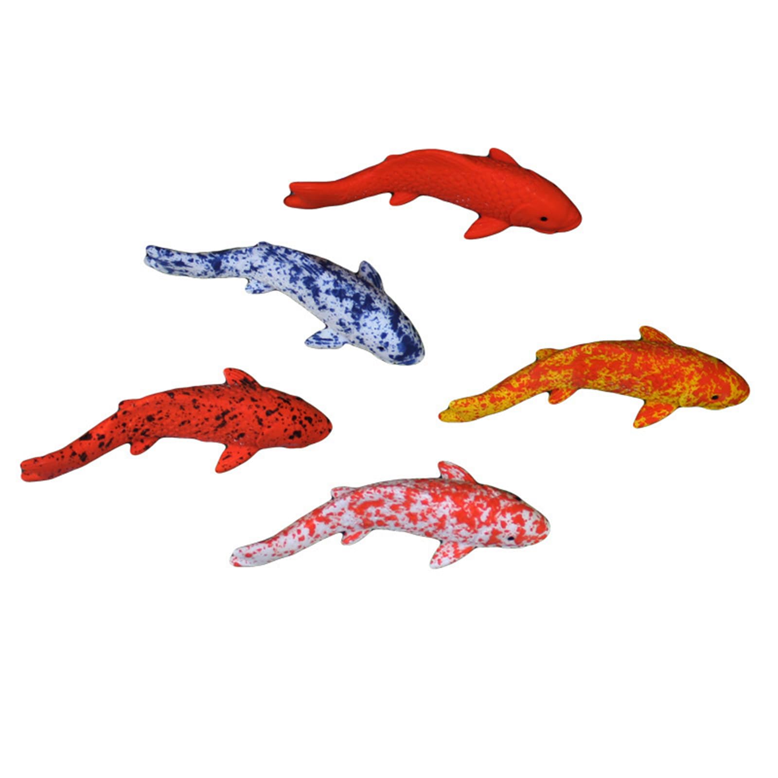 JVHLOV 5 Pieces Aquarium Decoration, Artificial Goldfish Floating Fish Decoration, Artificial Moving Fishes Floating Fishes