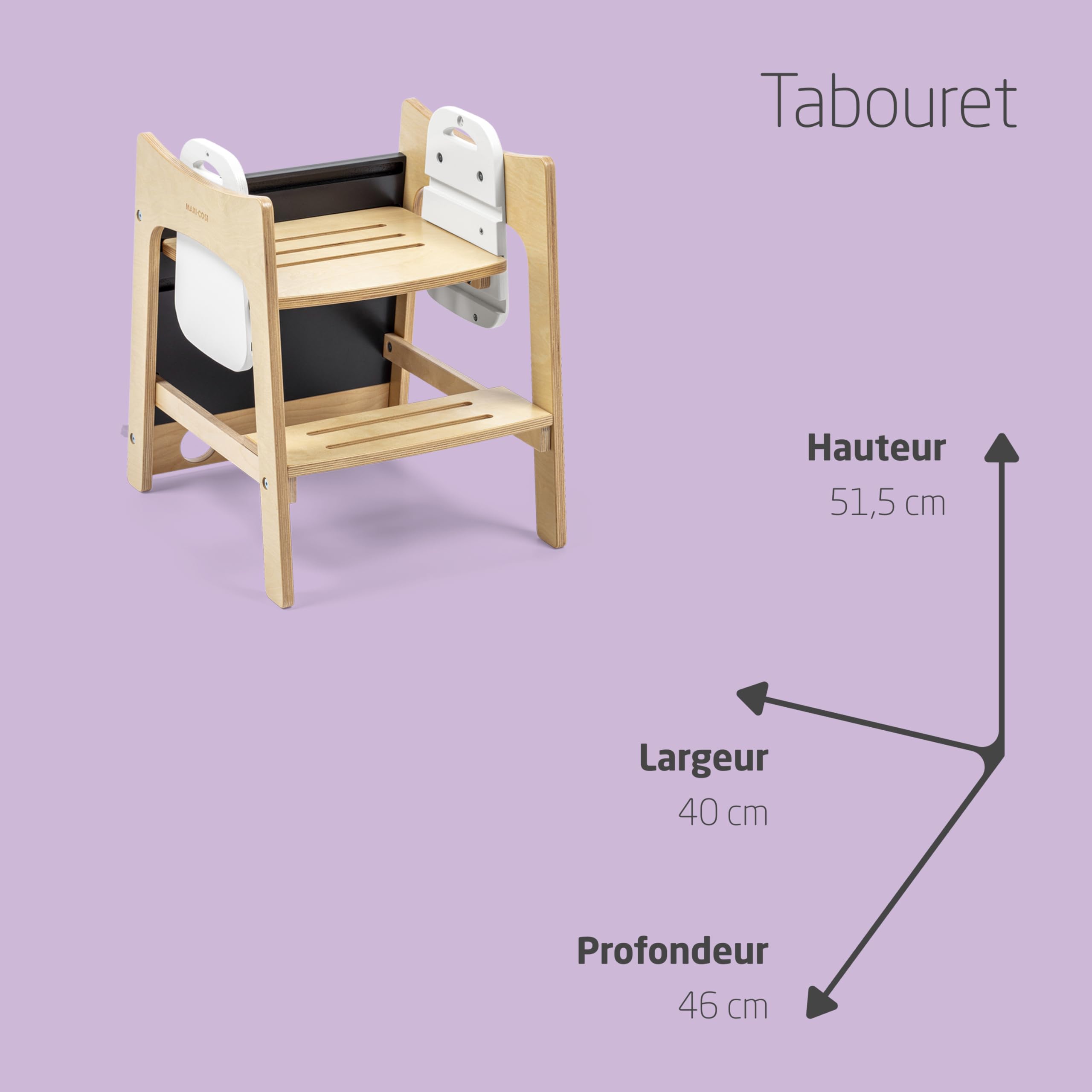 Maxi-COSI Toucan 3-en-1 Tour d'observation Enfant Montessori Bois 1,5-99 Ans 10-150 kg 3 hauteurs Bois Certifié FSC 100%
