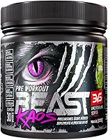 3VS Nutrition Pré-Treino Beast Kaos –Com Citrulina, Beta Alanina, Cafeína, Arginina, Taurina e Tirosina 300gr Sabor Maçã verde