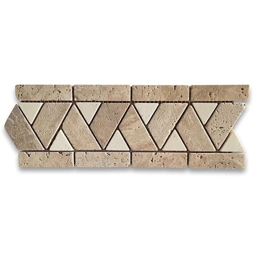 Piza Tan Marble Mosaic Border Listello