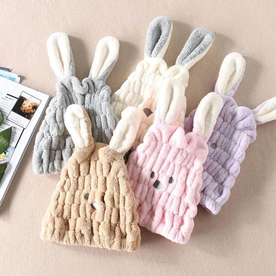 ちょう結び シャワーキャップ 通気性 マイクロファイバー ヘアターバン さっとタオルドライ タオルハット レディース (Bワンサイズ