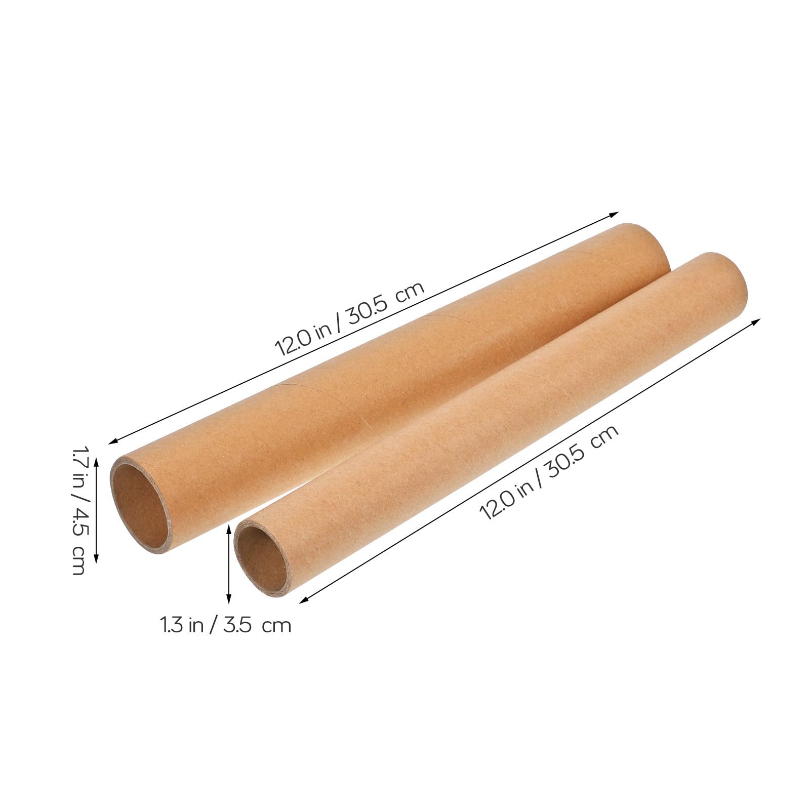 Cabilock Lot de 20 Tubes D'expédition : Tubes Ronds en Papier Kraft pour Fournitures Artistiques Et Projets de Bricolage - Cylindres en Papier pour Le Rangement Et L'organisation