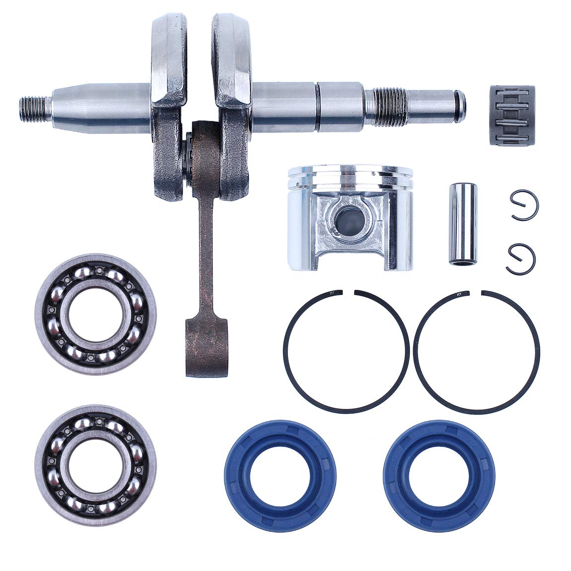 Juntas de Aceite con cojinetes de cigüeñal y Aros de pistón de 42,5 mm. Ajuste para STIHL MS250 MS230 MS 250 230 025 023 Piezas del Motor de la Motosierra