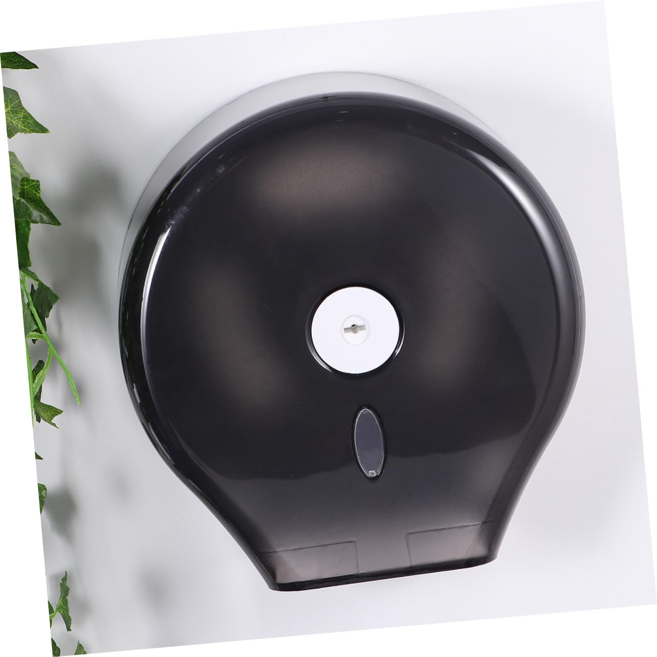 Dispensador de Papel Higiénico de Pared Negro Ventana para Nivel y Diseño Cerradura, Material Abs Resistente para Hotel y Bar