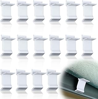 Wenfan 16 Pcs Table Rim Clips 1.26"x0.787" - 1 1/4" x 13/16"- Nylon Patio Table Clips for Glass and Acrylic Table Tops White Patio Furniture Clips - Help Support Tabletops in Rim