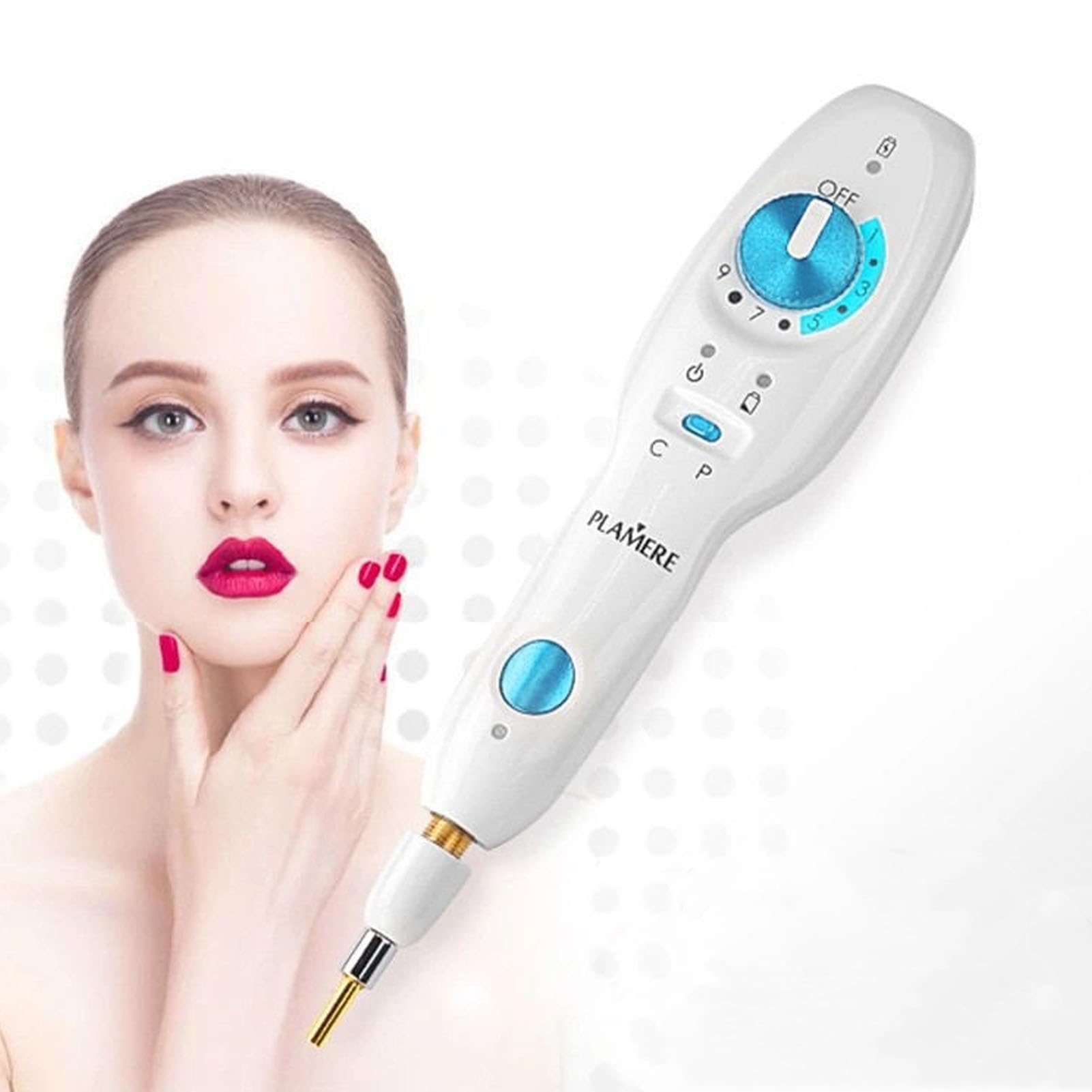 Dioche Portable Skin Tightening Device, USB Rechargeable Pimple Removal Pulse Pen Pulse, Facial Skin Care Tool Set