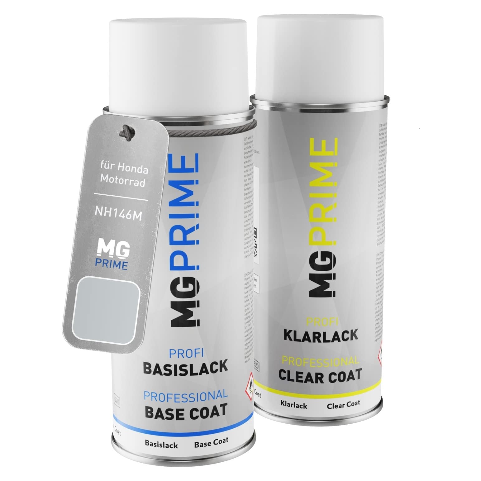 MG PRIME Motorcycle paint Spray can set for Honda Motorrad NH146M Accurate Silver Metallic Base coat clear coat spray can 400ml