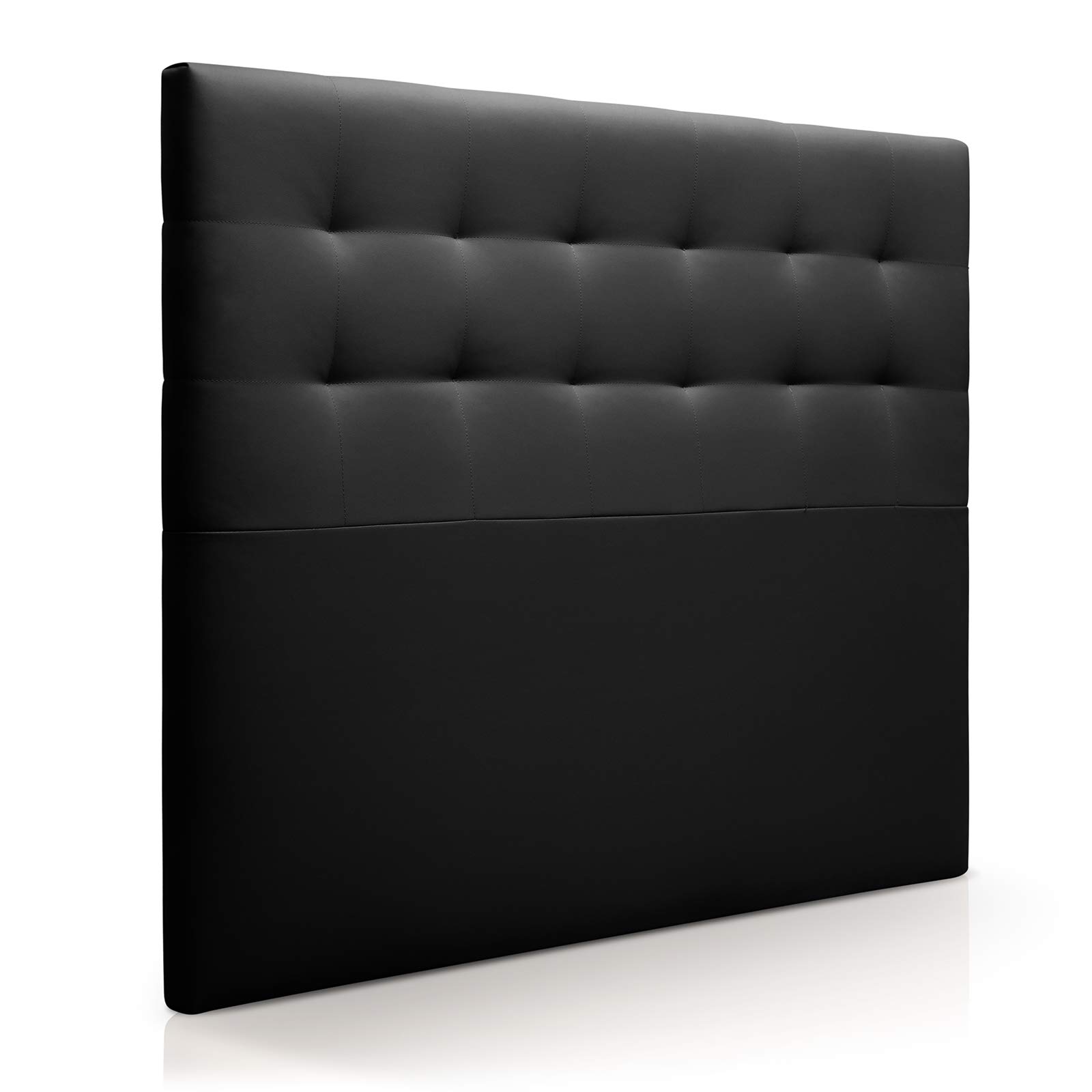 SUENOSZZZ-ESPECIALISTAS DEL DESCANSO Cabecero de Cama Canadá tapizado en Polipiel para Camas de 180 (190 x 120 cm) Polipiel Negro