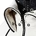 LOCALMODE Men's Double Zipper Hooded Jacket Turtleneck Fleece Hoodie Coat White L