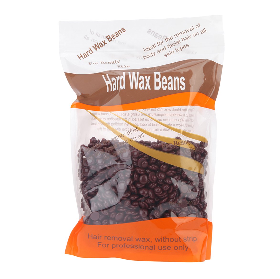 Hard Wax Beans for Face, Underarms, Brazilian & Bikini Hair Removal - 10.6oz Pack of 5 (Chocolate)