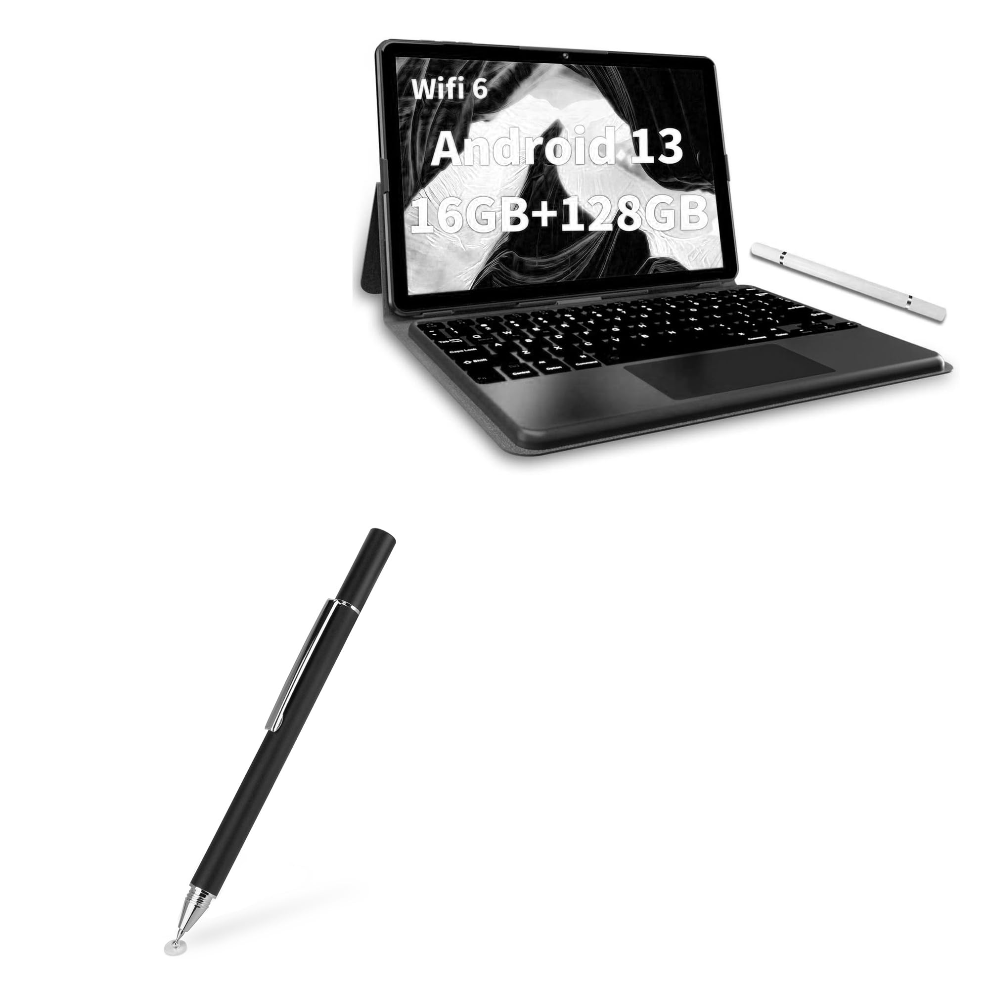 BoxWave Stylus Pen Compatible with TUOHAITIME 2 in 1 Tablet (10 in) - FineTouch Capacitive Stylus, Super Precise Stylus Pen - Jet Black