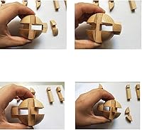 Vista 4 de Rompecabezas de madera hecho a mano con bola mágica, juego de inteligencia, rompecabezas de esfera para adultos