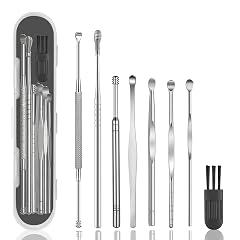 8 Pcs Ear Wax Removal Kit Professional Double-Headed Ear Pick Earwax Removal Tools 316L Stainless Steel Ear Cleaner