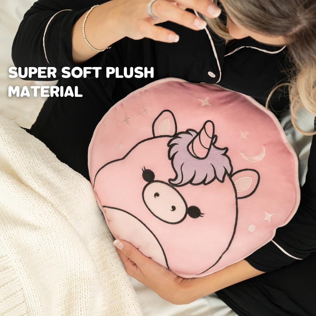 Franco Squishmallows - Cojín decorativo de ropa de cama súper suave, 8 pulgadas redondo