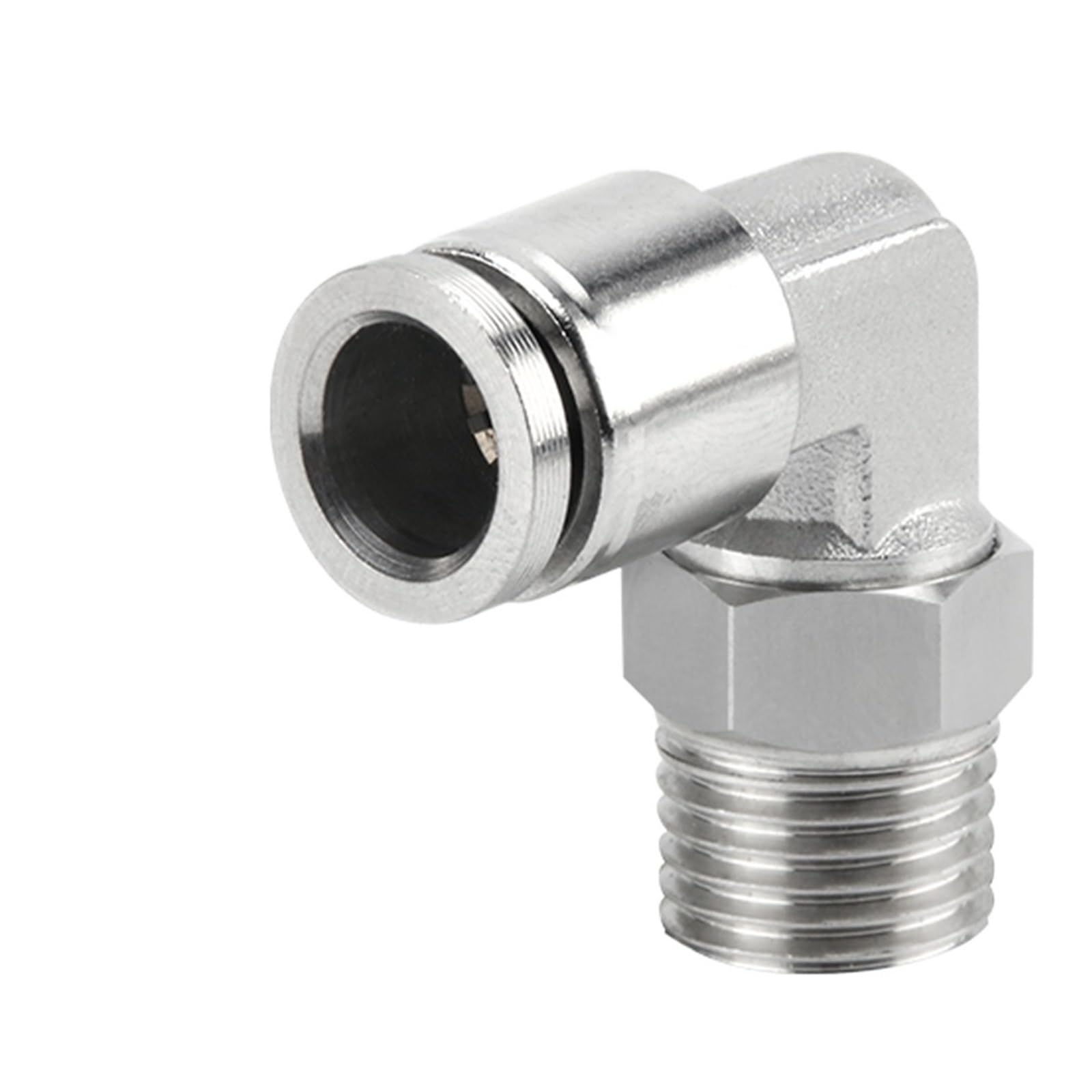 2 szt. 304 stal nierdzewna metalowa PL szybkozłączka pneumatyczna do węża tchawicy M5 PT1/8 1/4 3/8 1/2 stożkowa uszczelka gwint męski obrót 360°(Pl8-01)