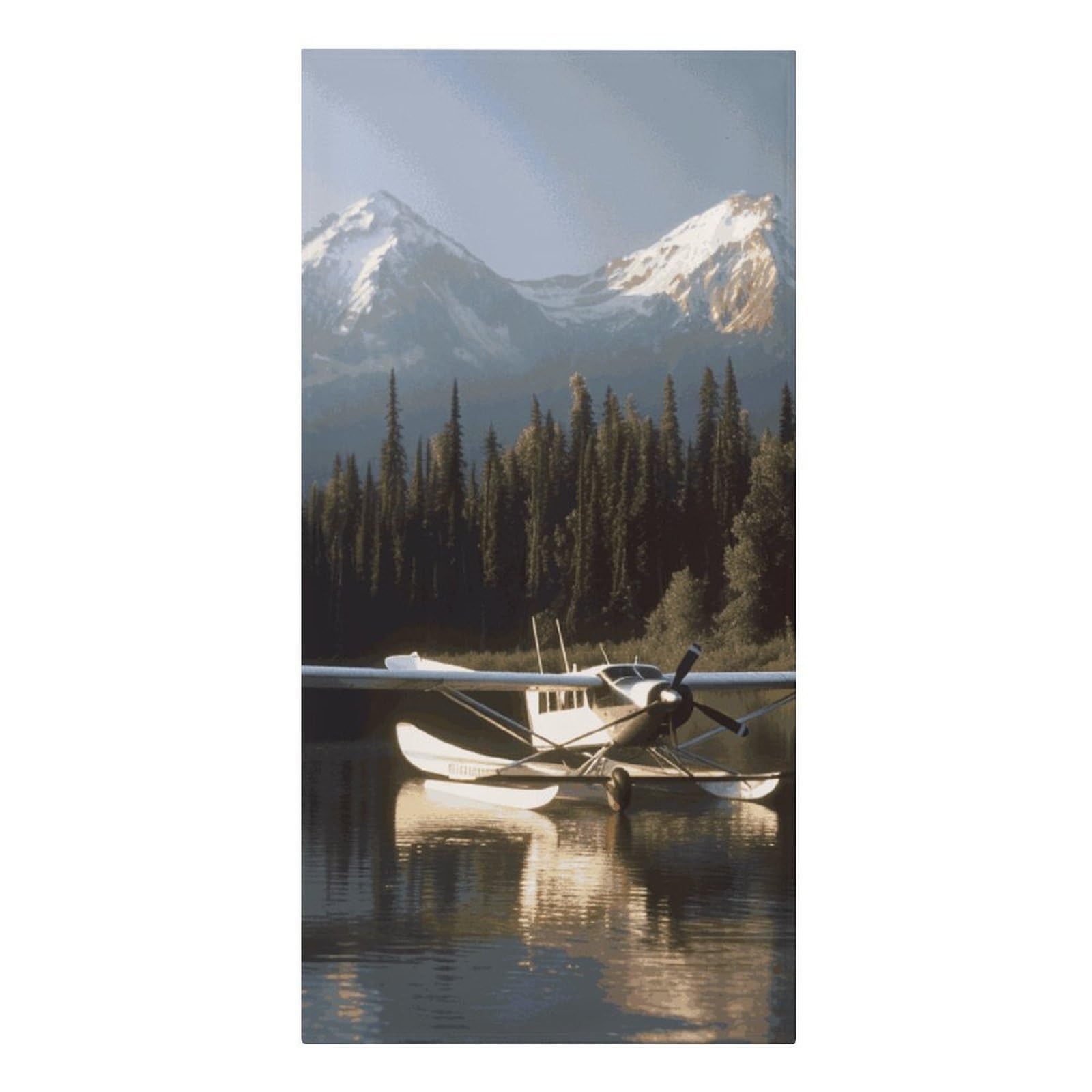 QMNLKH Airplane on Lake Beach Towel for Women, Large Microfiber Pool Towel for Men, Absorbent Swim Towels for Home, Lightweight Bath Towels for Camping, Yoga, 30.3"x61.4"
