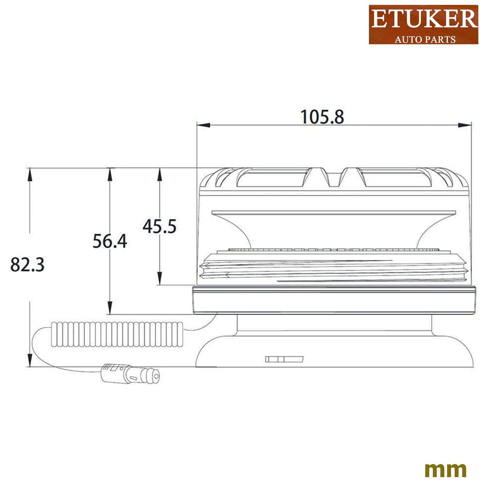 Piloto Luces Estroboscópica Luz Rotativo Led Tractor Magnetico 12v 24v Luz Emergencia Naranja Homologadas