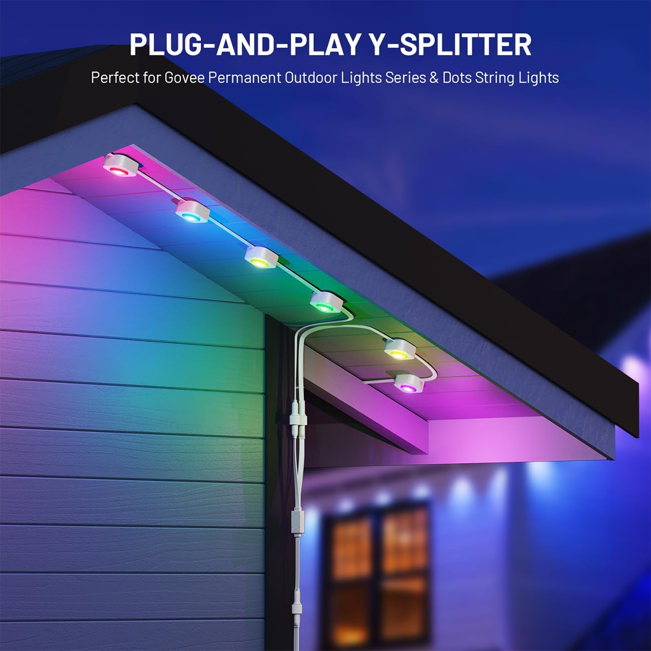 16FT Extension Cord Kit Extension Cable for Govee Outdoor Lights Series & Dots String Lights, IP68 3-Pin Waterproof Extension Cord for Govee H705A H705B H705C, H706A H706B H706C,H705D H705E H705F