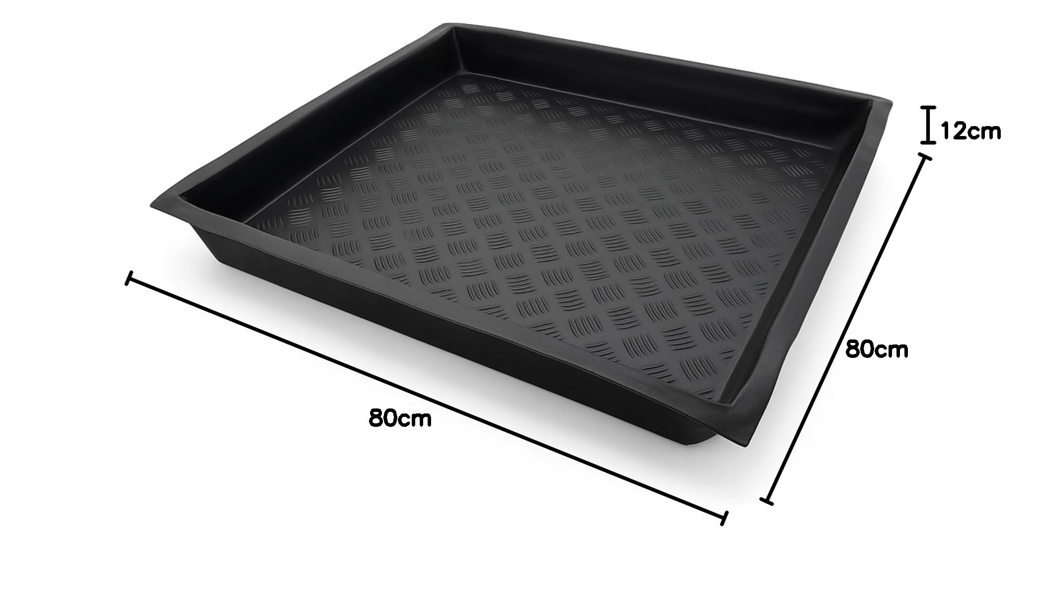 Weedness Vassoio di Raccolta 80×80×12 cm – Impermeabile e Resistente per Coltivazione Indoor, Idroponica & Grow Tent – Protezione Pavimento Flessibile