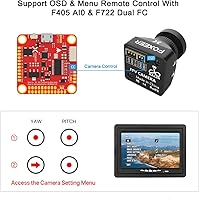 Vista 6 de FOXEER Cámara FPV Razer Mini 1200TVL 1/3" Sensor CMOS Lente de 2.1mm 4:3 OSD PAL/NTSC Cambiable Soporte de Placa Ultra Ligera Nano Cámara FPV