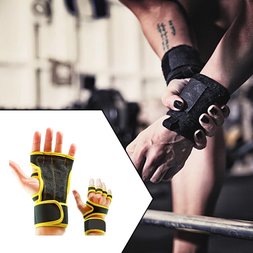 2 pezzi/set guanti per sollevamento pesi leggeri e confortevoli per guanti da palestra fitness in pelle multifunzionali traspiranti