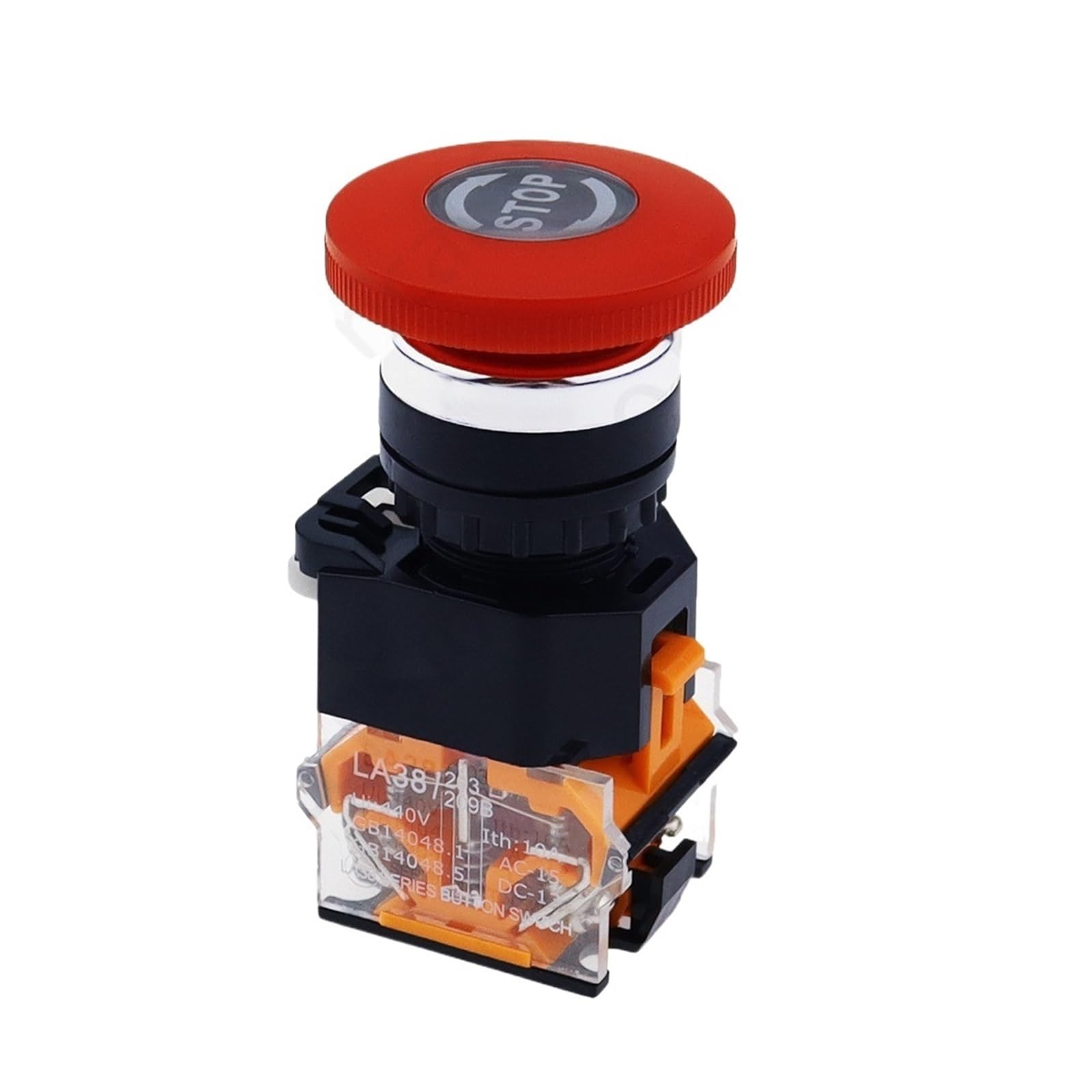 Arrêt d'urgence 22mm LA38 interrupteur champignon premium robuste 380V