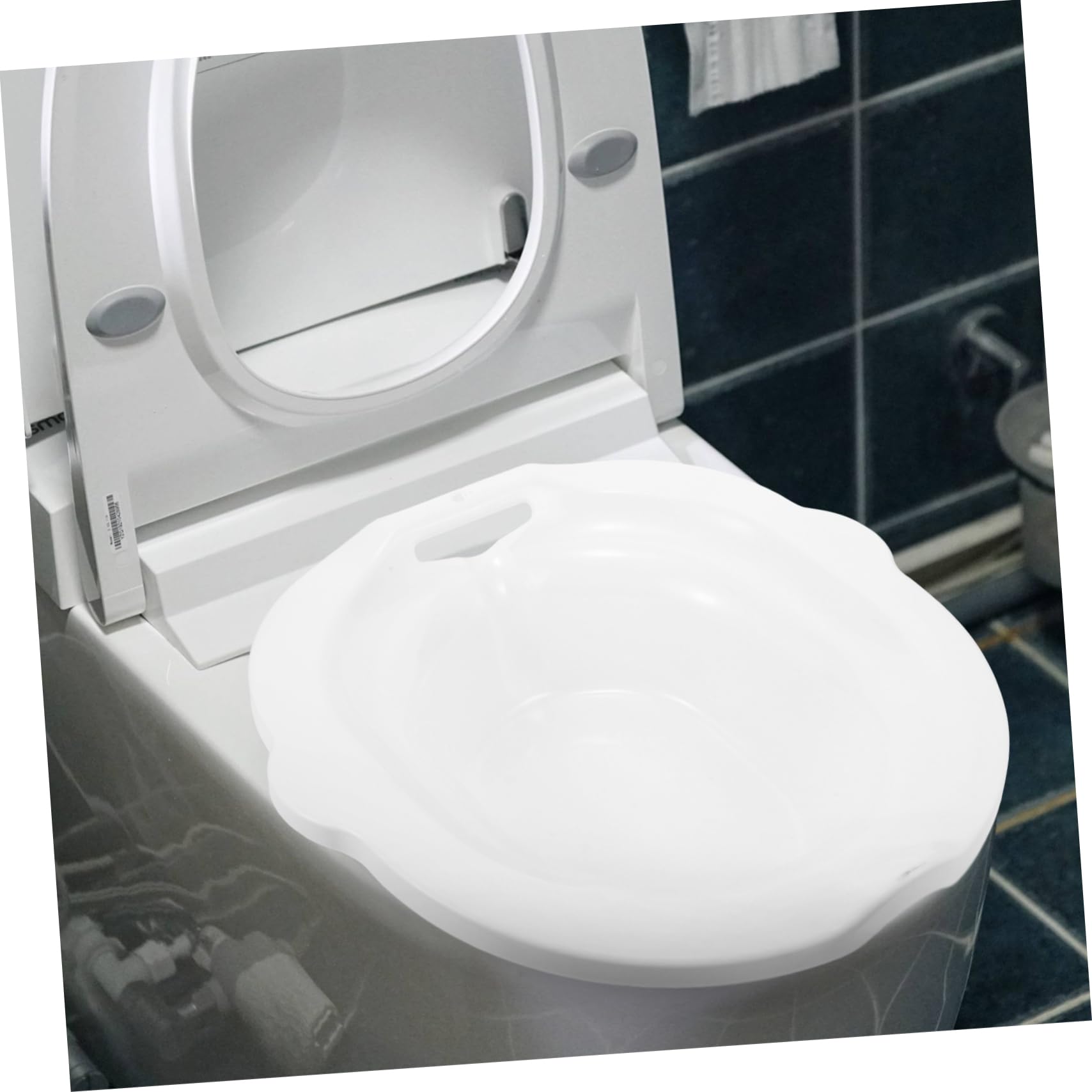Bacinella Bagno Sitz per Sedile Wc in PP Ergonomica Bordi Lisci | Adatta a Donne Post Parto e Anziani, Uso in Ospedale e Viaggi, senza Bisogno di Piegarsi, per Igiene Quotidiana