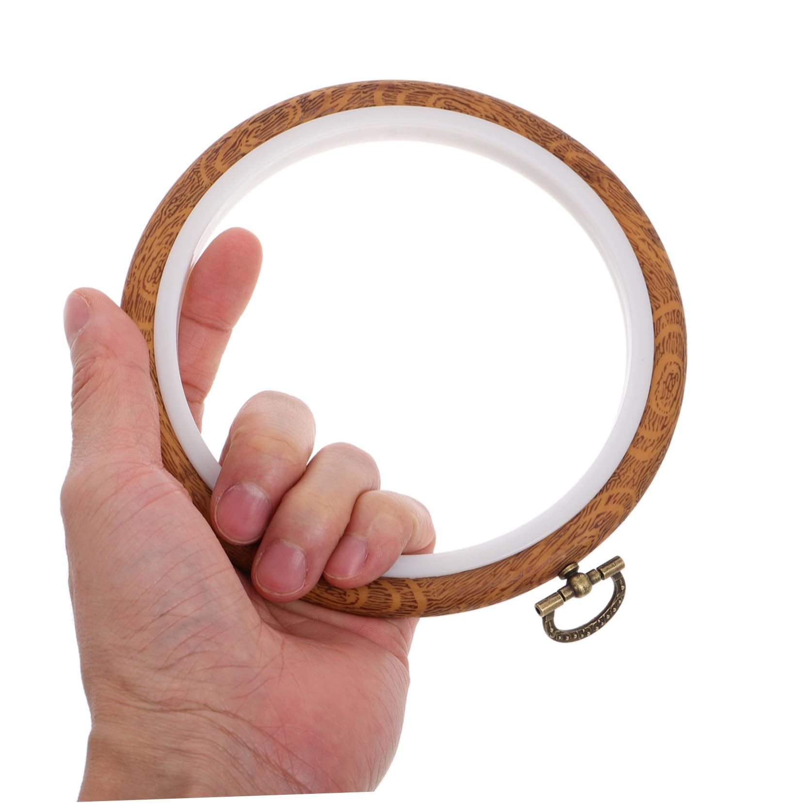 Angoily 10 Aros de Bordado Circulares para Manualidades, Bastidor para Bordar Material de Aleación de Zinc y Plástico Pp, Adecuado para Exhibición y Almacenamiento Conveniente