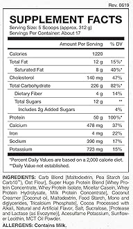 EVOGEN SUPER HUGE PREMIUM PROTEIN & CLEAN CARB GAINER CHOCOLATE SHAKE