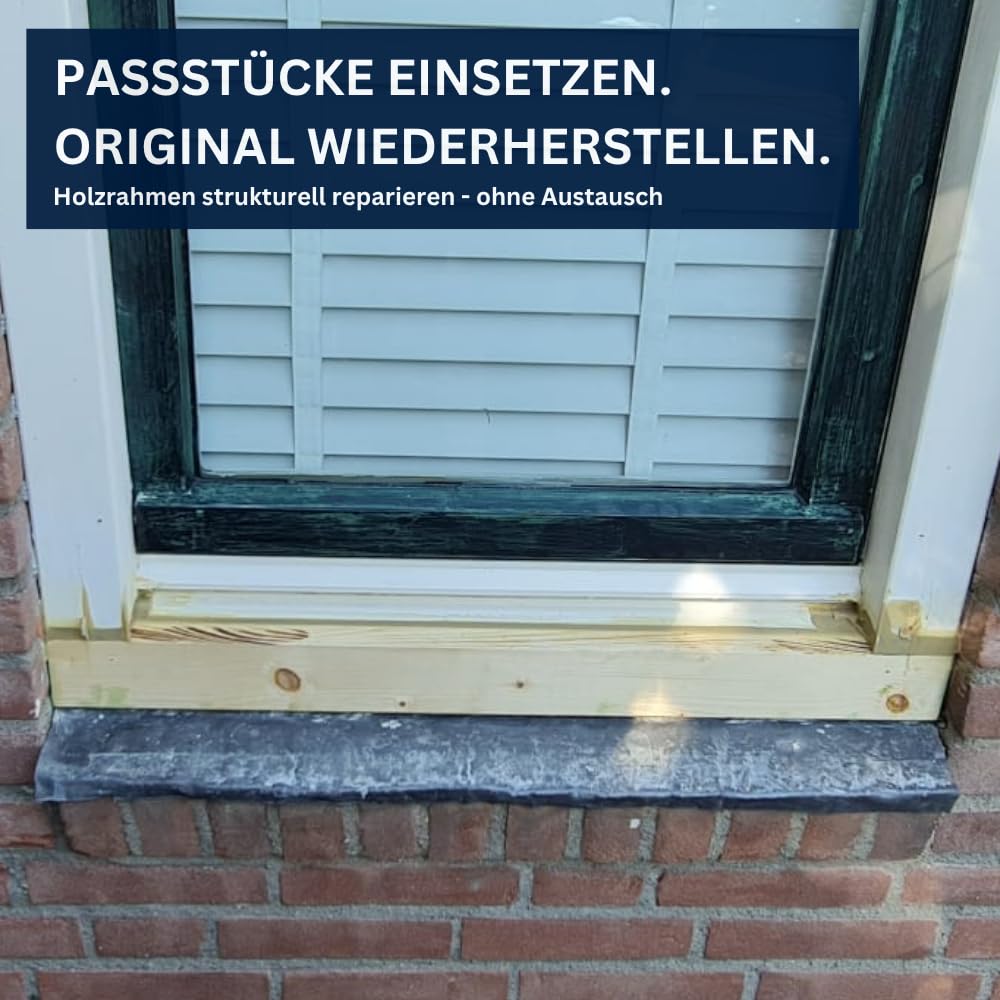 Renoflex Grün 600ml – Holzspachtelmasse 2K Holzkitt Holzfäule Reparatur schleifbar Innen & Außen
