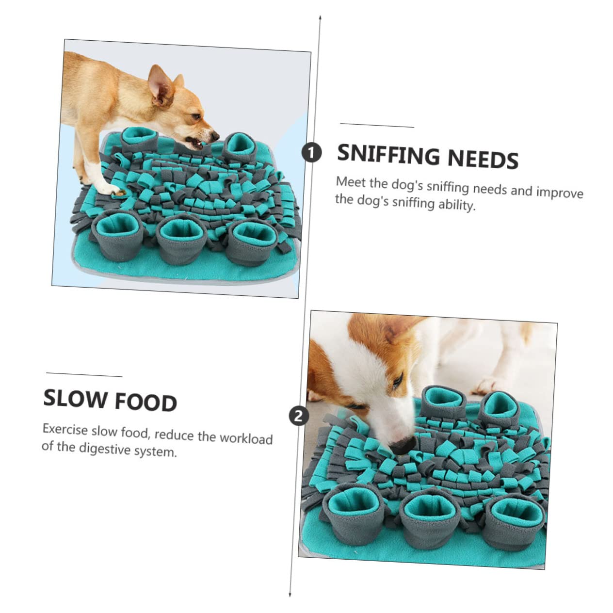 Happyyami 1pezzi Tappetino Per Pet Sniffing Tappeto Allenamento Per Cani Mat Per Alimentazione Lenta Gioco e Decompressione Per Animali Domestici Design Semplice e Funzionale