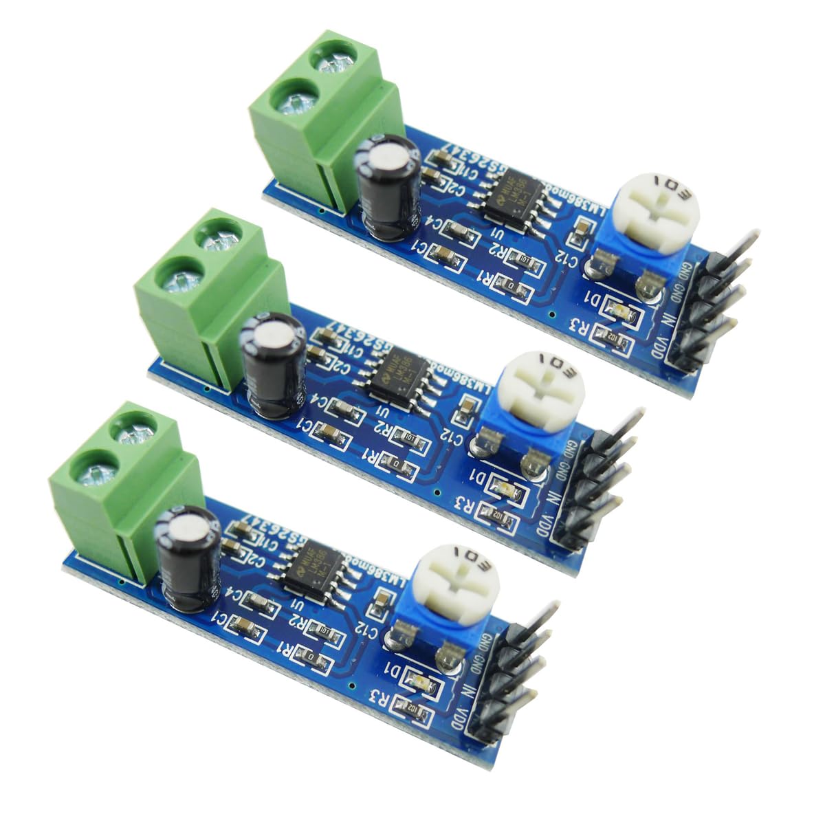 5 Schede Amplificatore Audio LM386 - 20x Gain, Alimentazione 5V-12V, Con Regolazione Volume - Foto 9