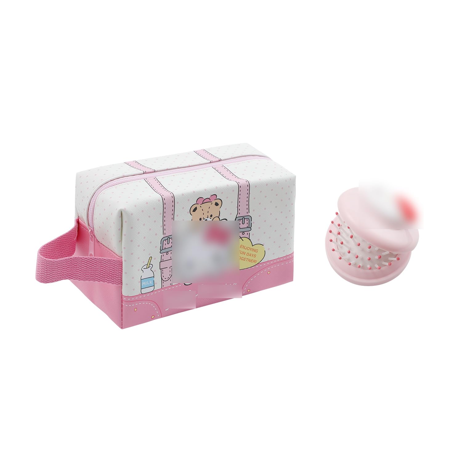 G-Ahora Kawaii Kitty Cat Cosmetic Makeup Bag Zipper Pouch Travel Storage Bag for Women Kitty Toiletry Pouch Bag(com-new kt)