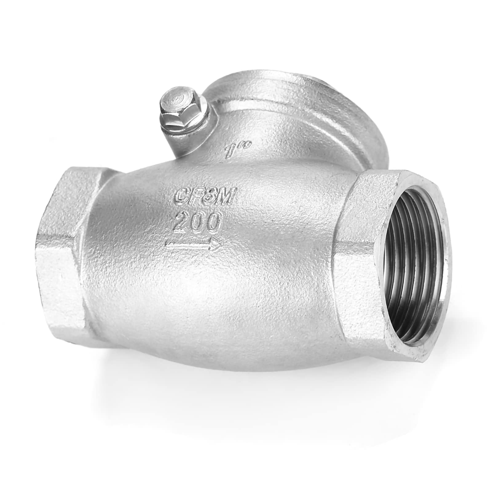 Valvola di Ritegno a Battente Acciaio Inossidabile 304 Filettatura Femmina BSP DN25 1 Pollice per Acqua Vapore Olio Gas Industriale Industria