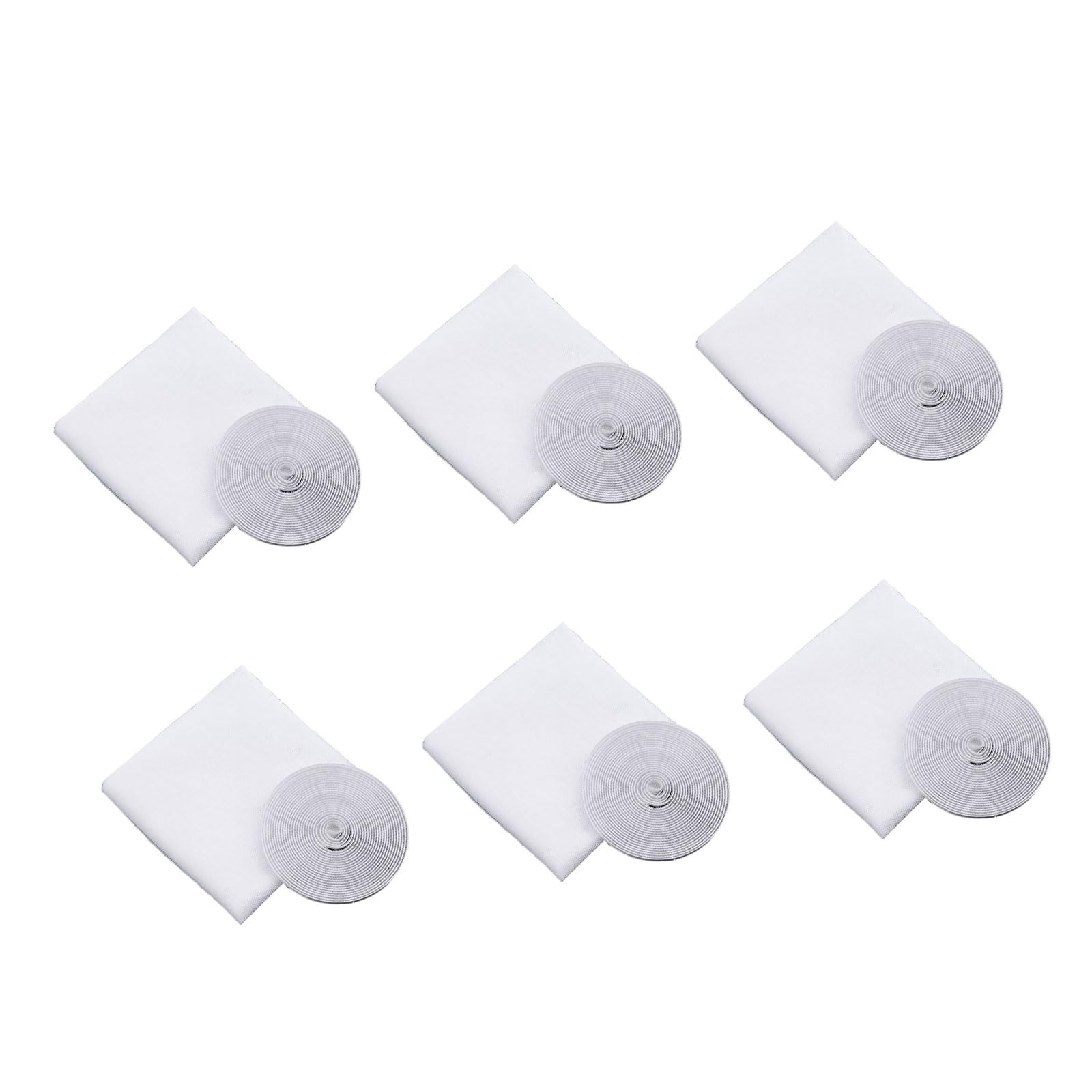Woedpez 6 Pack Adhesive Invisible Window Screens with Tape for Protective Meshes Easy Installation Without Tool Need Adhesive Window Net Screen