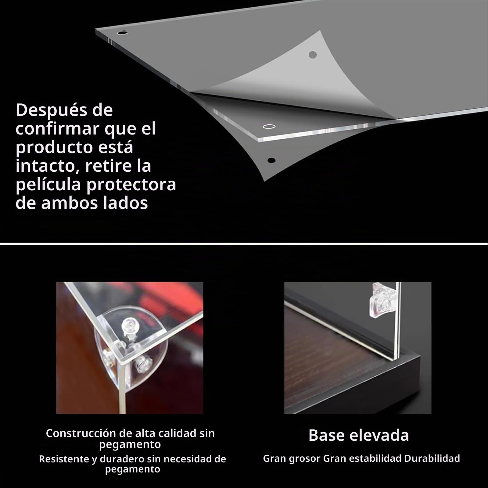 Vitrina de acrílico para The Lord of The Rings: Barad-deûr para Lego 10333, caja de almacenamiento transparente a prueba de polvo (modelo no incluido) (transparente 2MM)