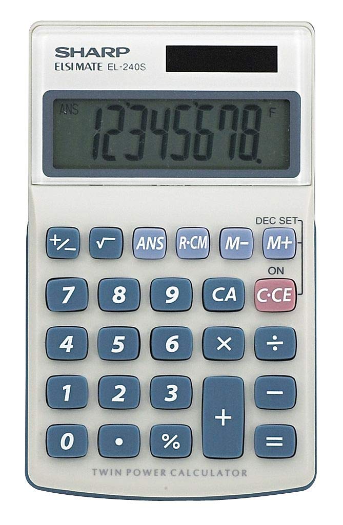 SharpSHREL243SB - Sharp EL-243SB Solar Pocket Calculator